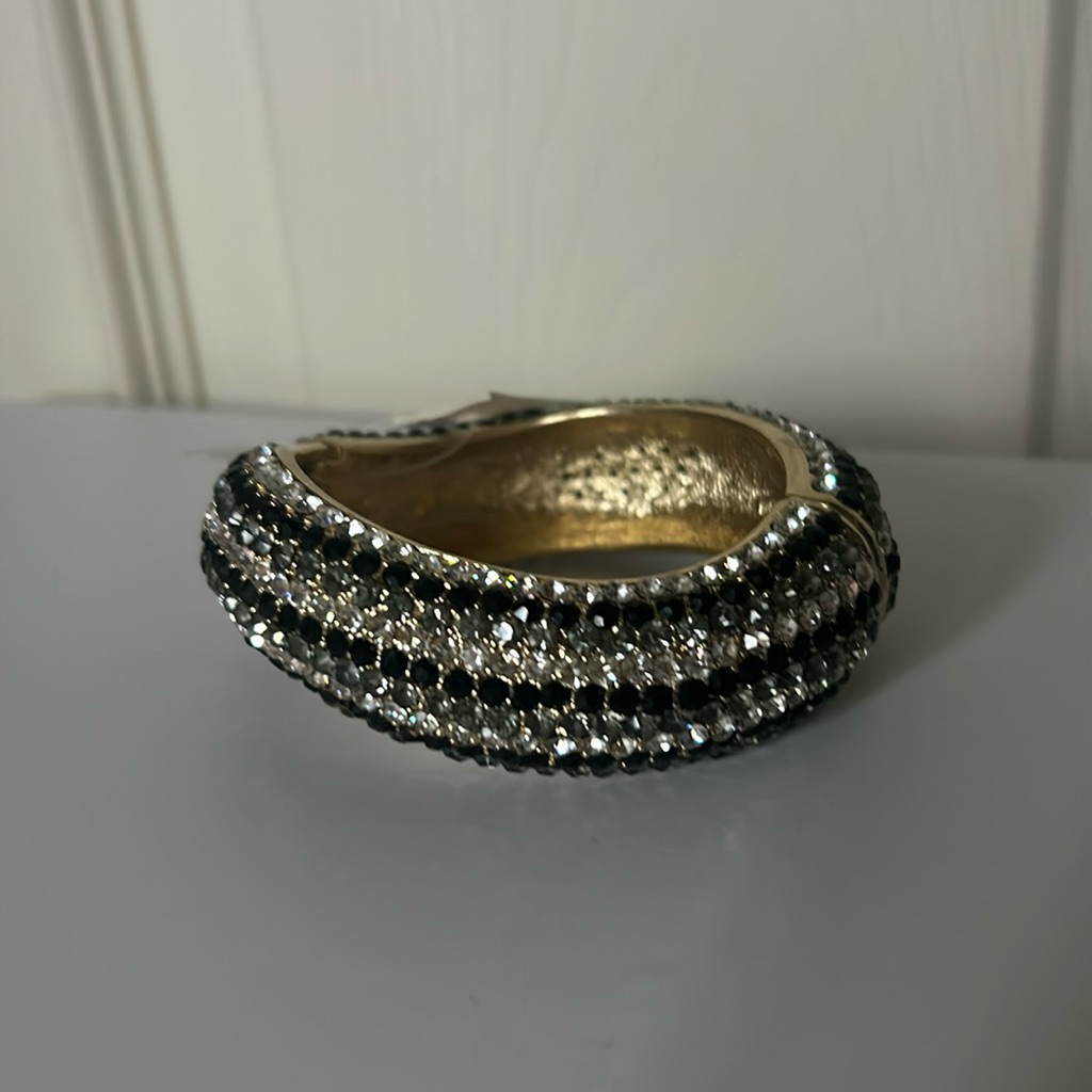 Amrita Singh Austrian Crystal Hinge Cuff Bracelet 8$
